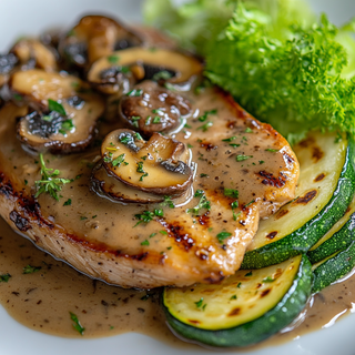 SCALOPPINA DI PETTO DI TACCHINO AI FUNGHI DI BOSCO 250 gr.