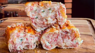 Pão de Alho com Mozarela e Bacon