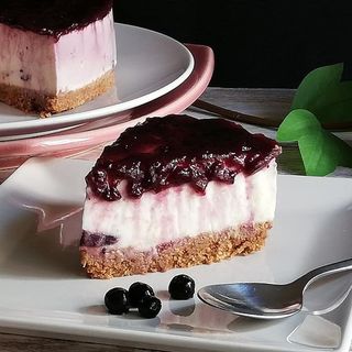 Tarta queso arándanos