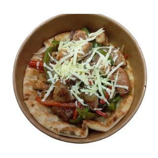 Свински късчета със зеленчуци