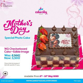 1kg Checkerboard Cake with Edible Image