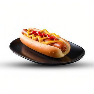 Hot Dog Con Patatas, Cebolla Frita Y Queso