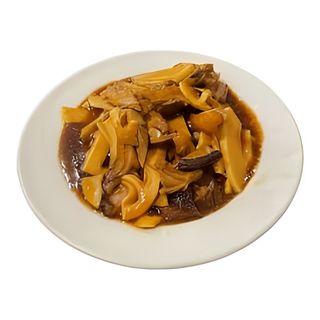 Anatra con funghi e bambù