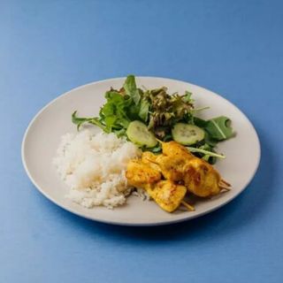 Куриные шашлычки с рисом