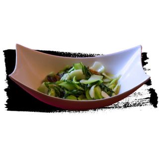 Pak Choi Salteado Con Shitaki