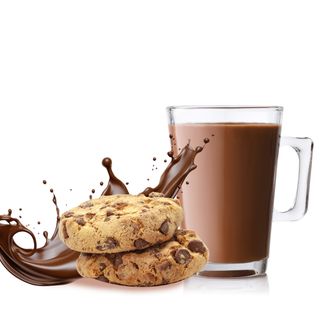 chocolat chaud + 1 cookies chocolat