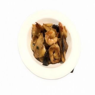 Gambas Con Bambú Y Setas Chinas