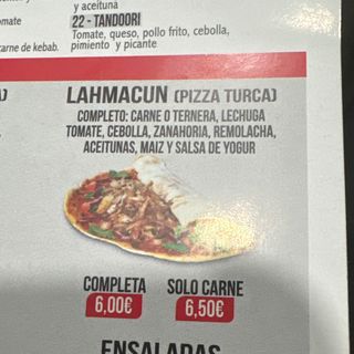 Lahmacun Solo Carne