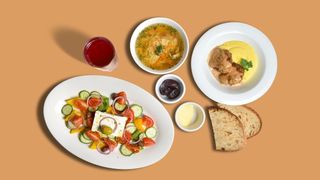 Ораза сет с  говяжьими  котлетами.