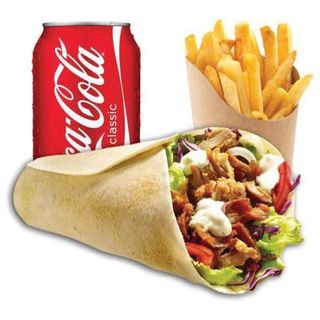 Menu Durum kebab + Patatas + Cerveza (330 ml.)