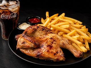Mezzo pollo menù