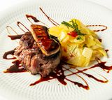 Solomillo en Perigourdine de boletus