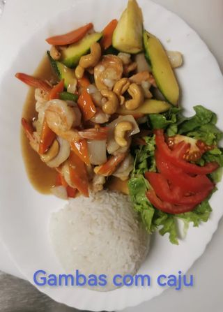 32.Gambas com Caju（腰果虾）