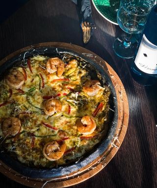 კრევეტების პიცა დიდი