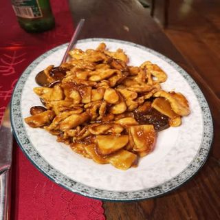 Bambú y setas salteadas 