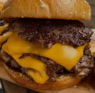 Smashed Sirloin Burger With French Fries