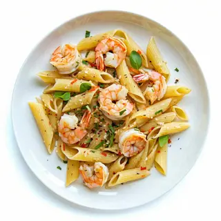 28 Pasta saltata con gamberi