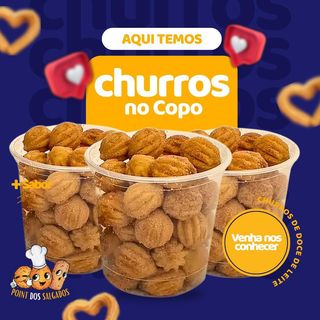 Mini Churros no Copo (10 Unidades)