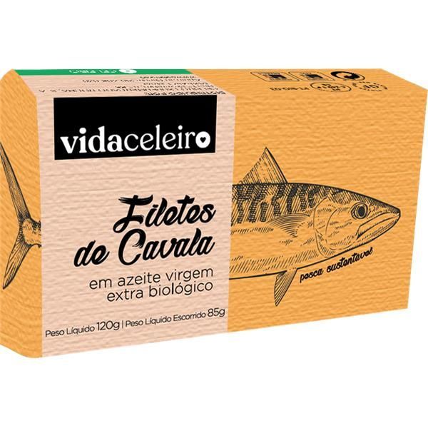 Filetes De Cavala Em Azeite Biológico 120 Gramas Vida Celeiro