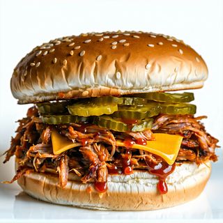 Бургер с дърпано свинско