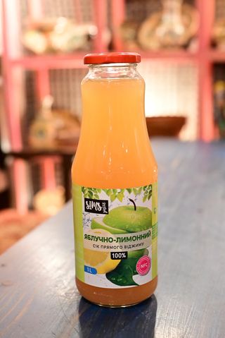 Сік яблучно лимонний прямого віджиму 1 л