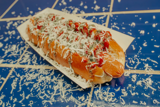 Perrito señor pesto