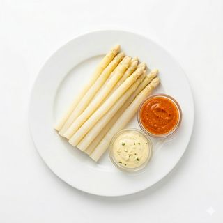 Ración De Espárragos 2 Salsas