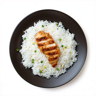 7. Arroz Con Pechuga De Pollo Empanado