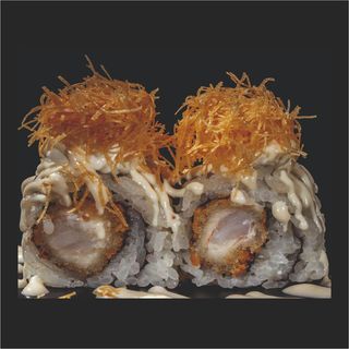 229 uramaki ebiten queso tempura de lancostino salsa anguila 8 und