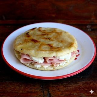 Arepa De Jamón York Y Queso (1 Ud.)