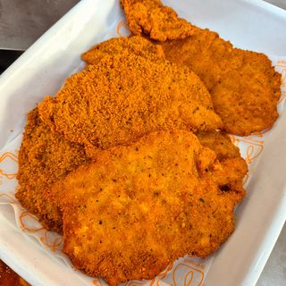 Milanesa de pollo con patatas