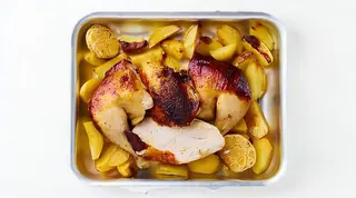 Mezzo pollo con patate pepsi 330ml