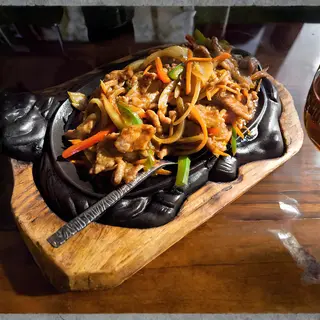 Chop suey de gambas