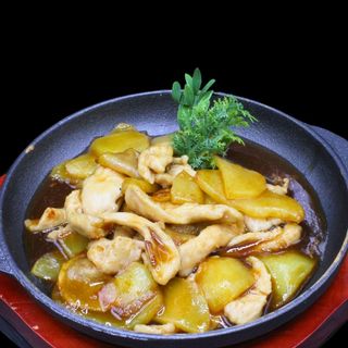 Pollo con patate alla piastra