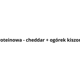 Bułka proteinowa - cheddar + ogórek kiszony + aioli