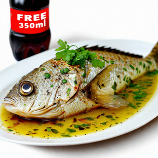 Whole Tilapia Coconut (Medium) + FREE 350ml Soda
