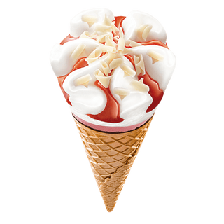 Cono de vainilla y fresa