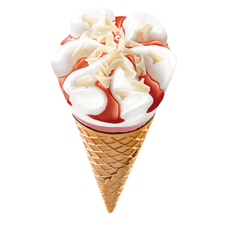 Cono de vainilla y fresa