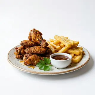 6 Wings + Chips