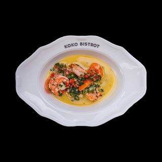 Creveti black tiger in sos de lamaie si paine focaccia cu pesto - 330 G