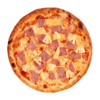 Pizza Con Jamón York Y Piña