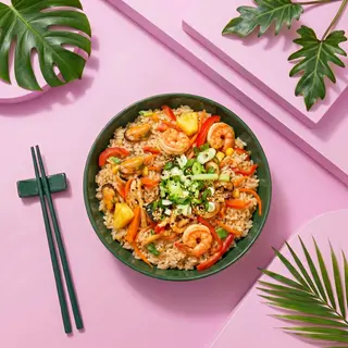 Wok Orez Fructe de mare Sos Cremos Tom Yum