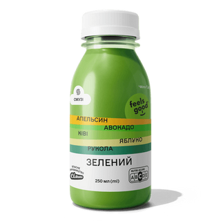 Смузі Feels good з апельсиновим соком, авокадо, ківі, яблуком та руколою (250мл)