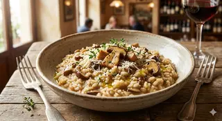 Risotto ai funghi porcini e timo