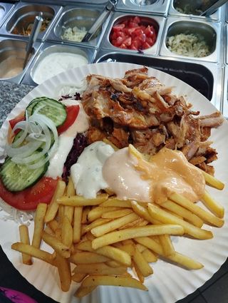 Kebab zestaw talerz