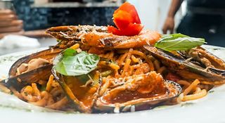 Plat Spaghetti fruit de mer