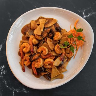 41. Gambas Bambú y Setas Chinas