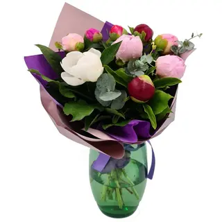 Buchet mix 9 bujori 