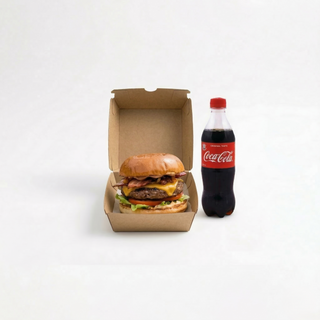 Beef burger + soda