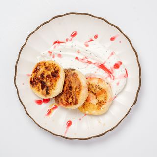 Сырники с творожным кремом